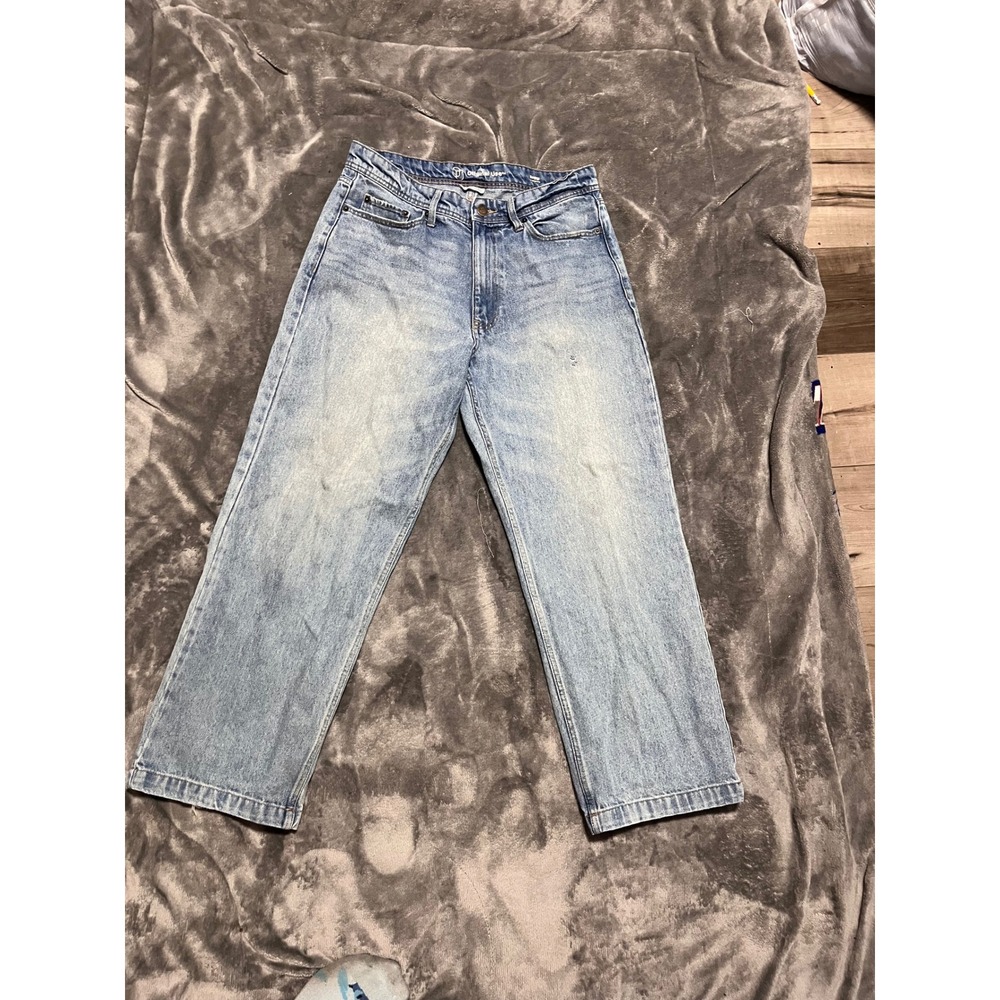 Original Use Mens Baggy Jeans Light Wash Wide Leg Denim 32x30